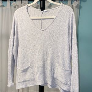 BDG Ribbed Sweater w/ Front Pockets